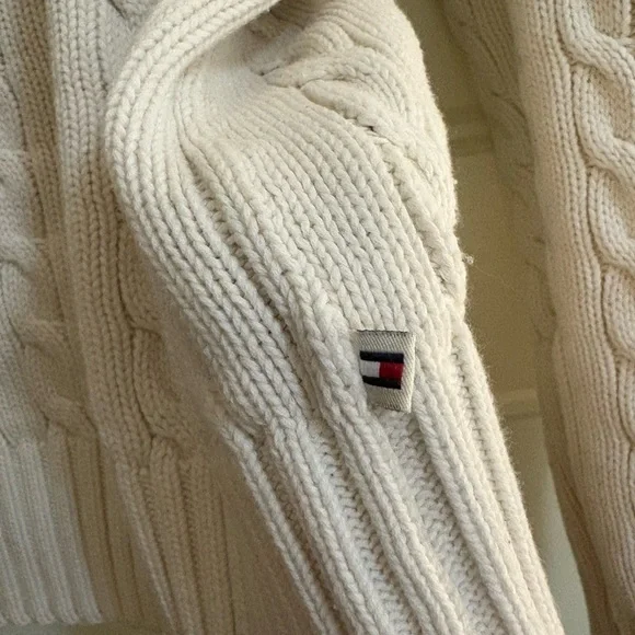Tommy Hilfiger Cable Knit Turtleneck Sweater - Cream - Picture 3 of 3